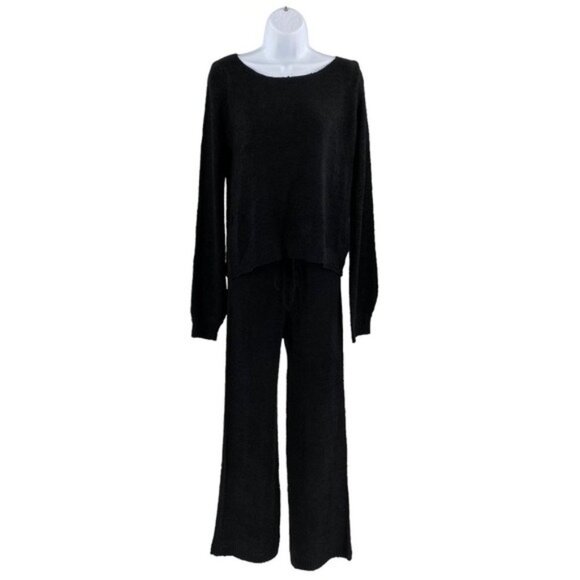 SNDYS NEW Majid Loungewear Black Two Piece Matching Set Sweater Trousers Size M - Picture 4 of 14